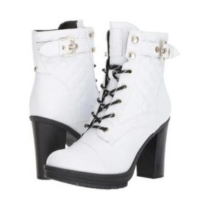 G by Guess white boots